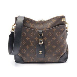 Louis Vuitton Odeon NM Shoulder Bag Canvas Leather Monogram Brown Black